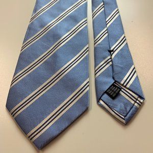 La Vita Di Moda Silk Blue Striped Mens Tie